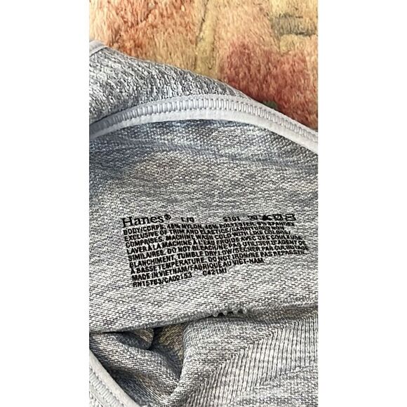 Hanes Women’s DHS101 Seamless Racerback Sports Bra Gray Heather Large - Picture 6 of 6